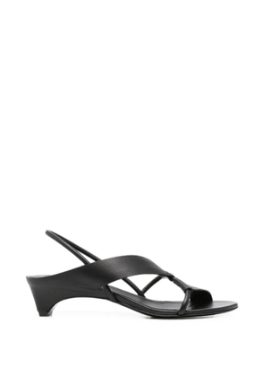 Del Carlo leather slingback sandals - Black