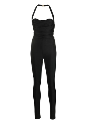 Saint Laurent ruched halterneck jumpsuit - Black