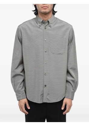 4SDESIGNS asymmetric micro pied-de-poule shirt - Grey