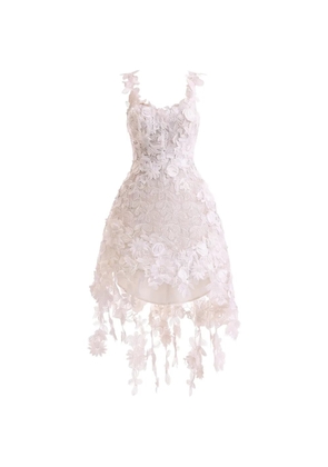 Gemy Maalouf floral-lace cage dress - White