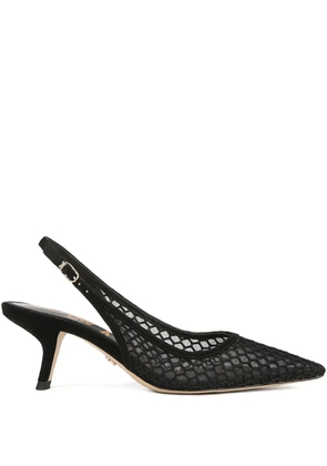 Sam Edelman 40mm Hazel mesh-panelled slingback pumps - Black