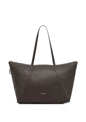 Coccinelle Nory grained-leather tote bag - Brown