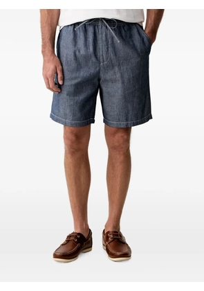 Benetton drawstring-waist contrast-stitch shorts - Blue