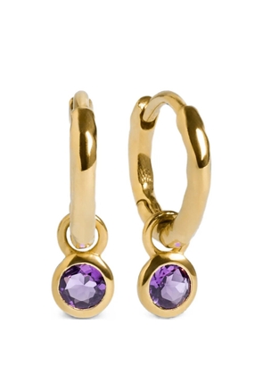 Monica Vinader amethyst charm-detail hoop earrings - Gold