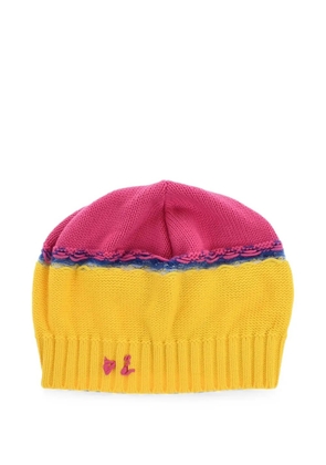 DSQUARED2 logo-embroidered beanie hat - Yellow
