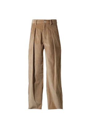 JW Anderson single-pleat corduroy trousers - Brown