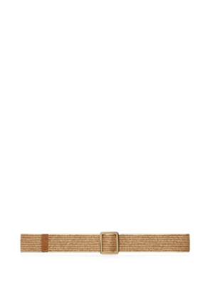 Liviana Conti Pauline woven square-buckle belt - Neutrals
