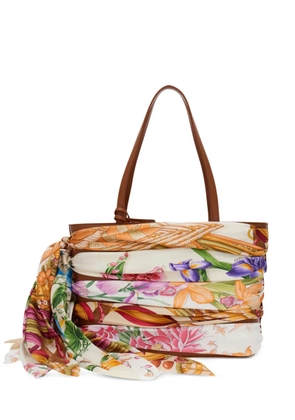 Ferragamo scarf-detail tote bag - Neutrals