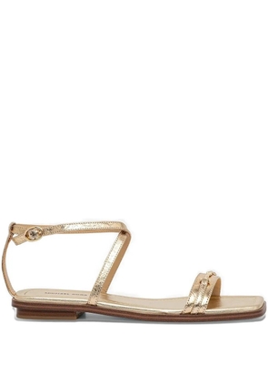 Michael Michael Kors Lena metallic leather sandals - Gold