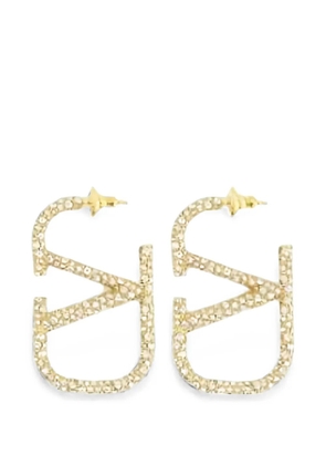 Valentino Garavani VLogo Signature crystal-embellished earrings - Gold
