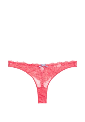 Fleur Du Mal Bianca lace thong - Pink