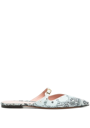ZIMMERMANN Aura paisley-print mules - Blue