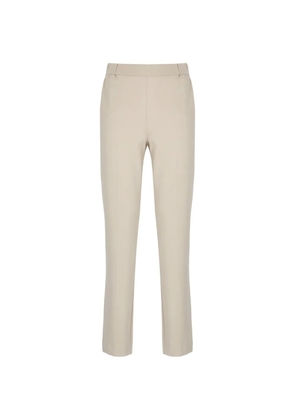 EMME elasticated-waistband tapered trousers - Neutrals
