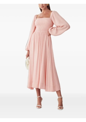 ST MRLO square-neck midi dress - Pink