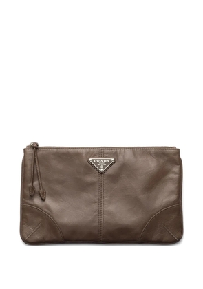 Prada leather pouch - Brown