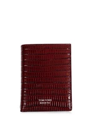 TOM FORD lizard-effect clutch bag - Red