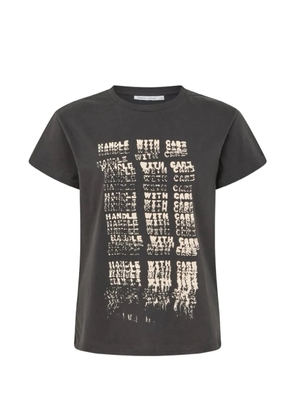 RABENS SALONER Ambla slogan-print cotton T-shirt - Grey