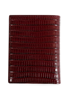 TOM FORD lizard-effect clutch bag - Red