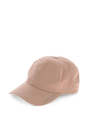 Mugler logo-plaque baseball cap - Neutrals