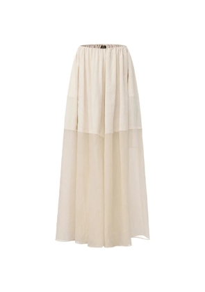 ELYWOOD panelled double-layered palazzo pants - White