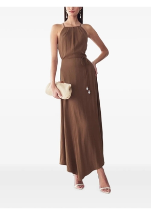 ST MRLO tie-fastening maxi dress - Brown