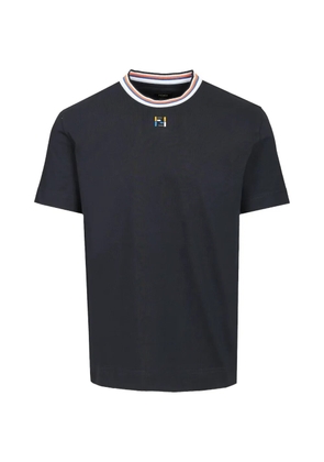 FENDI FF logo-embroidered T-shirt - Blue