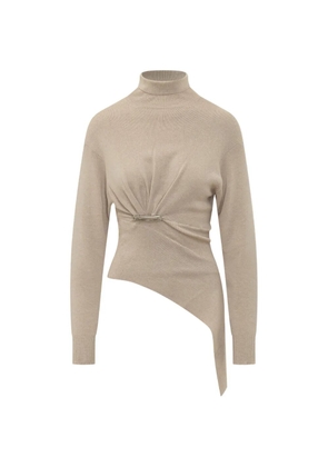 Lanvin safety-pin draped sweater - Neutrals