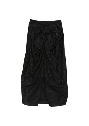 Cecilie Bahnsen Umina bow-detail floral-jacquard midi skirt - Black