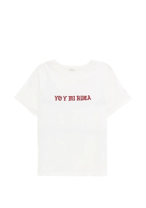 Second/Layer slogan-print short-sleeve T-shirt - White