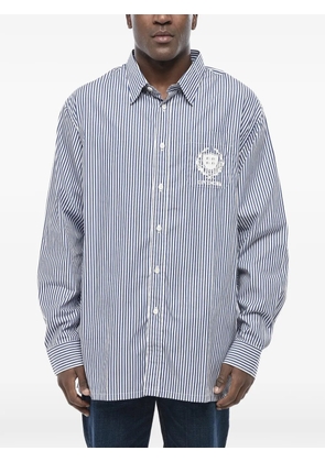 Givenchy embroidered-logo striped shirt - Blue