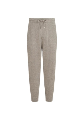 Brunello Cucinelli cashmere English rib knit joggers - Neutrals