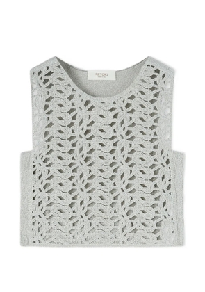 RETORI Iconic knot-detail cropped top - Silver