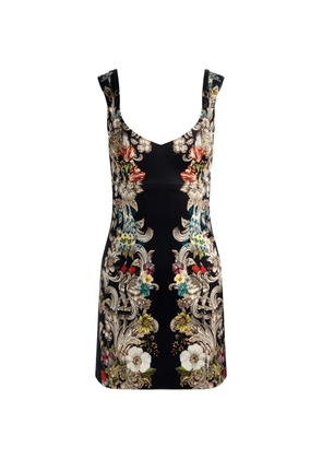alice + olivia Renee floral-print sleeveless mini dress - Black