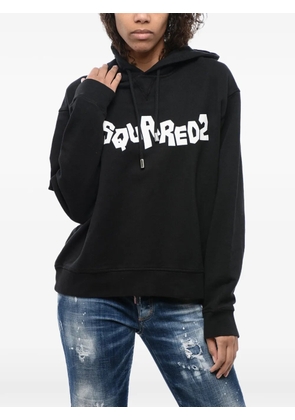 DSQUARED2 logo-print oversized hoodie - Black