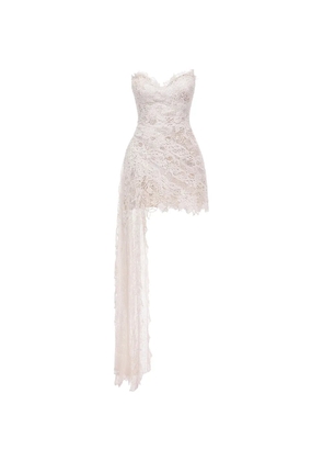Gemy Maalouf guipure lace asymmetric dress - White