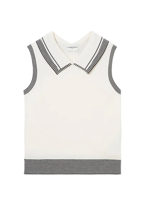 Claudie Pierlot stripe-trim sleeveless top - White