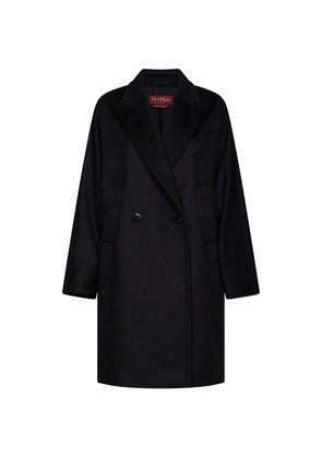 Max Mara notch-lapel double-breasted coat - Black