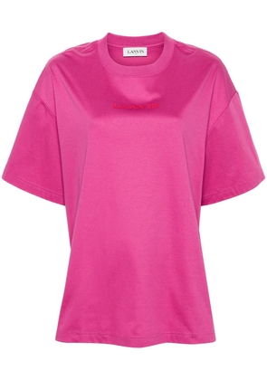 Lanvin logo-embroidered T-shirt - Pink