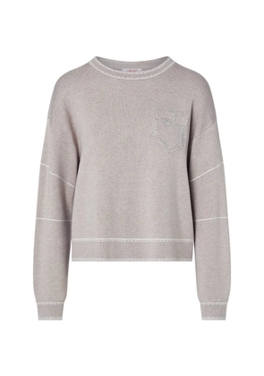 LIU JO sweater with stitching - Neutrals