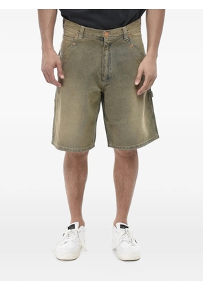 CULTURA stonewashed cargo shorts - Green