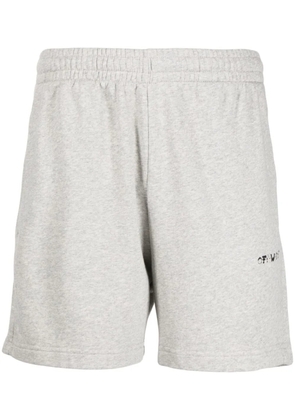 Off-White logo-print track shorts - Grey