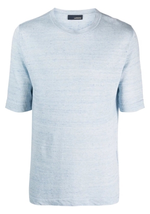 Lardini fine-knit T-shirt - Blue