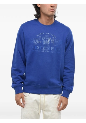 Diesel logo-print crew-neck sweatshirt - Blue
