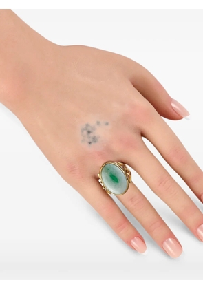LB Exclusive oval-shape jade ring - Gold