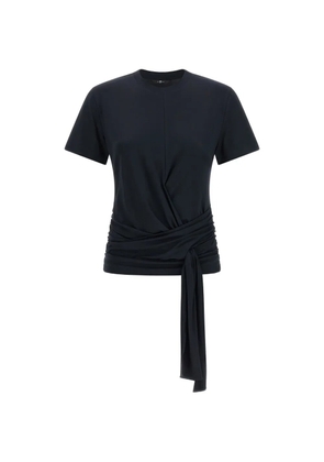 7 For All Mankind twisted ruched T-shirt - Black
