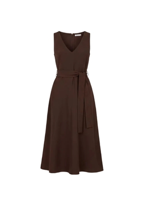 P.A.R.O.S.H. belted V-neck midi dress - Brown
