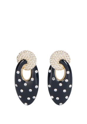 Balmain lacquered brass organic earrings with crystals - Gold