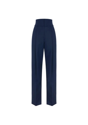 Elisabetta Franchi trousers in gabardine fabric - Blue