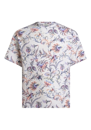 ETRO floral-motif cotton T-shirt - Neutrals