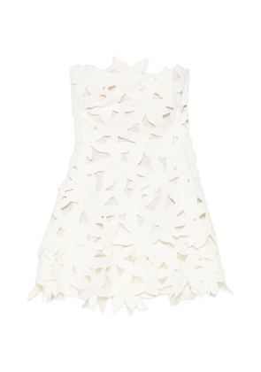 Simkhai floral-appliqué mini dress - White